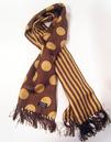 TOOTAL SCARF - Brown Penny Dot Stripe